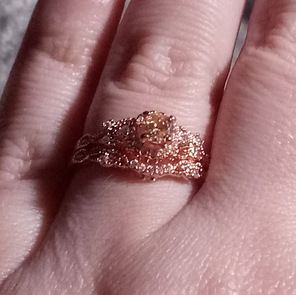 Morganite wedding set **SOLD**